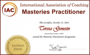 IAC Masteries Practitioner Teresa Genesin